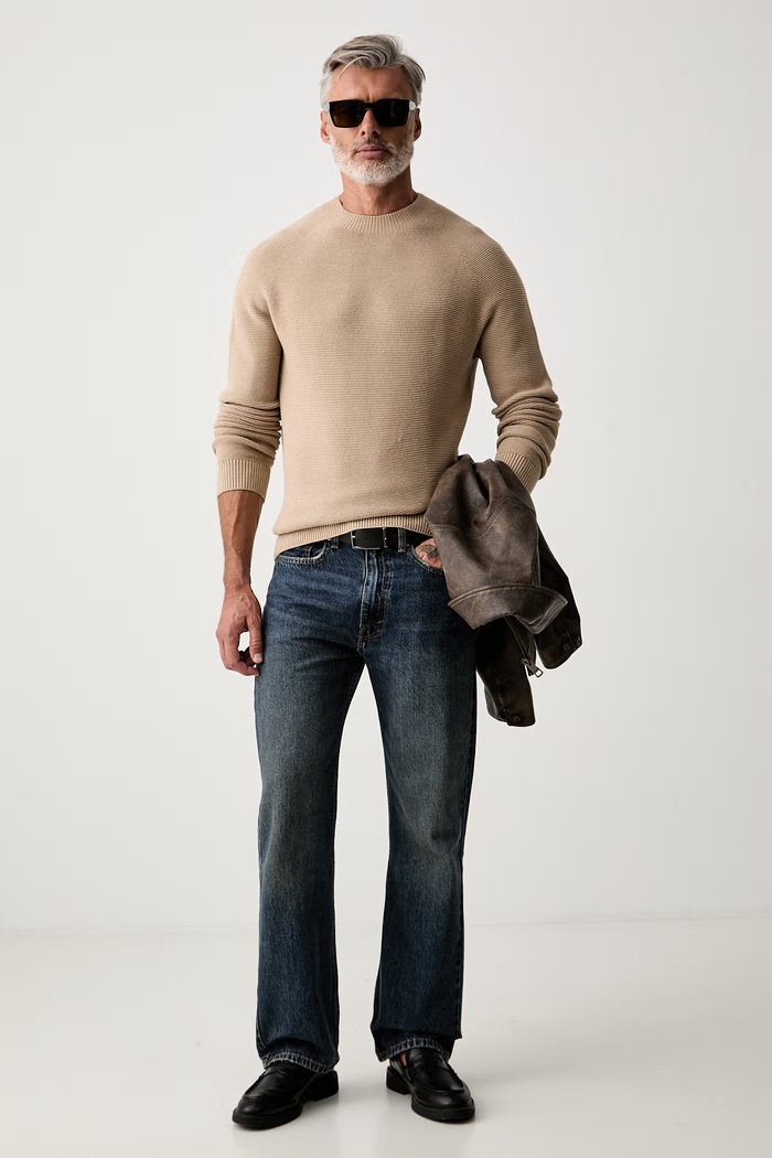 Guess sweter męski bawełniany MATTH M6YR23.Z0928 beżowy AW26