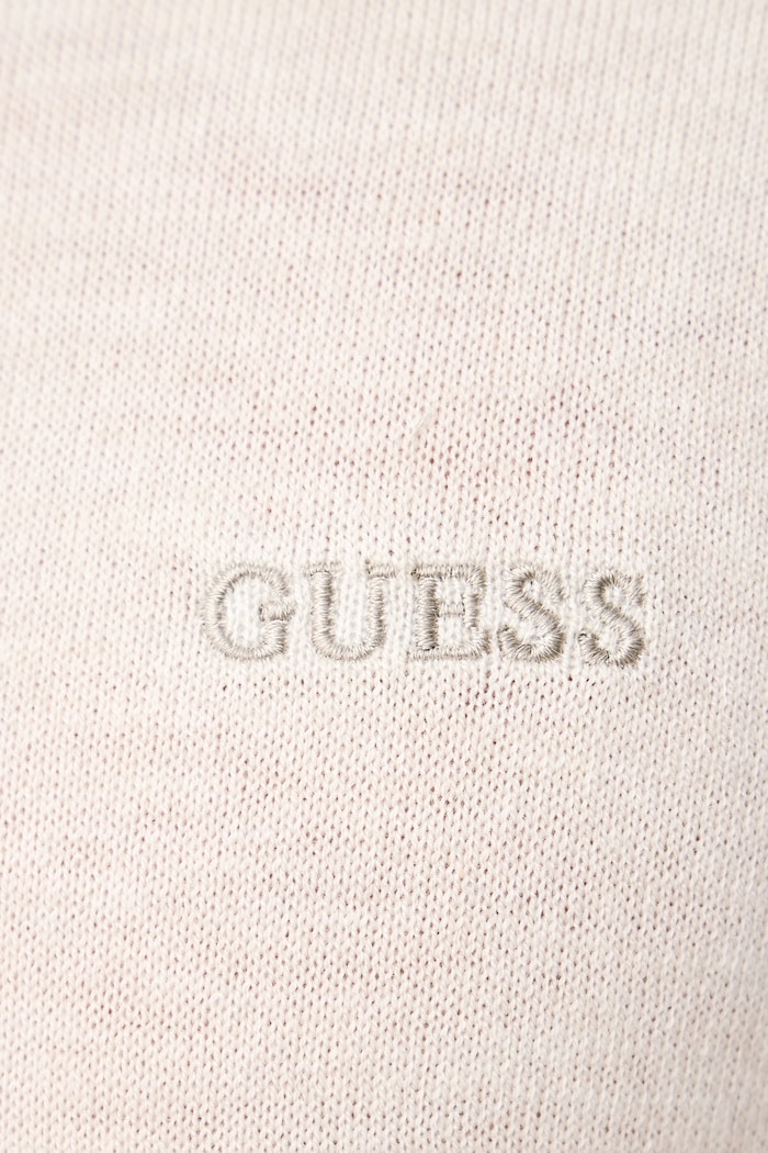 Sweter męski z dodatkiem jedwabiu MARCOS Guess beżowy M6YR07.Z0912