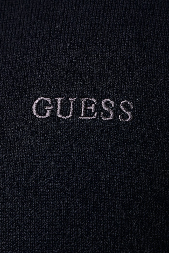 Sweter męski z dodatkiem jedwabiu MARCOS Guess granatowy M6YR07.Z0912