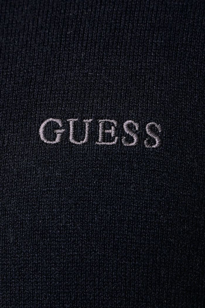 Sweter męski z dodatkiem jedwabiu MARCOS Guess granatowy M6YR07.Z0912