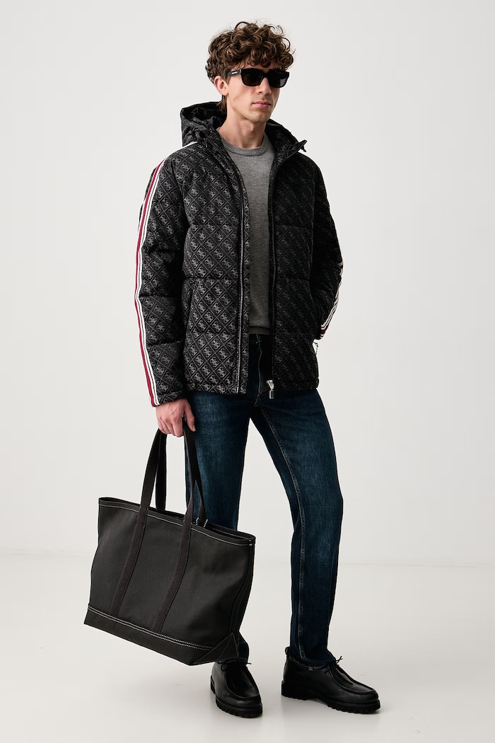 Guess Sweter męski z dodatkiem jedwabiu MARCOS M6YR07.Z0912 szary AW26