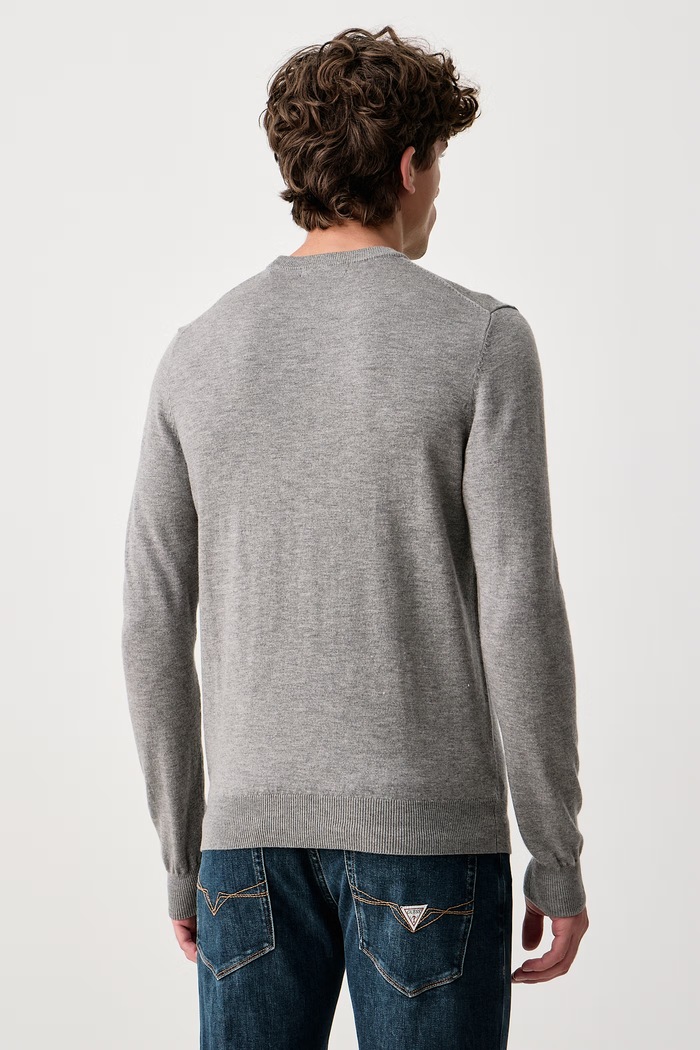 Odzież Guess Sweter męski z dodatkiem jedwabiu MARCOS M6YR07.Z0912 szary