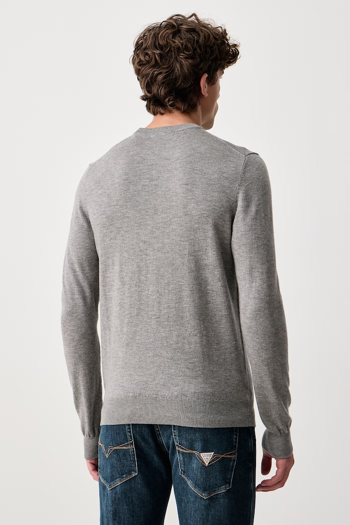 Odzież Guess Sweter męski z dodatkiem jedwabiu MARCOS M6YR07.Z0912 szary
