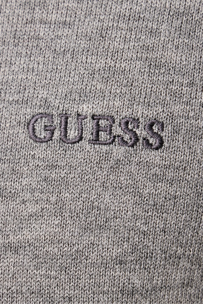Sweter męski z dodatkiem jedwabiu MARCOS Guess szary M6YR07.Z0912