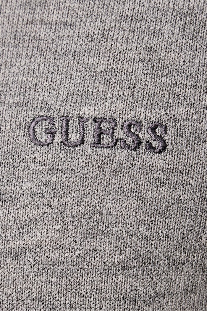 Sweter męski z dodatkiem jedwabiu MARCOS Guess szary M6YR07.Z0912