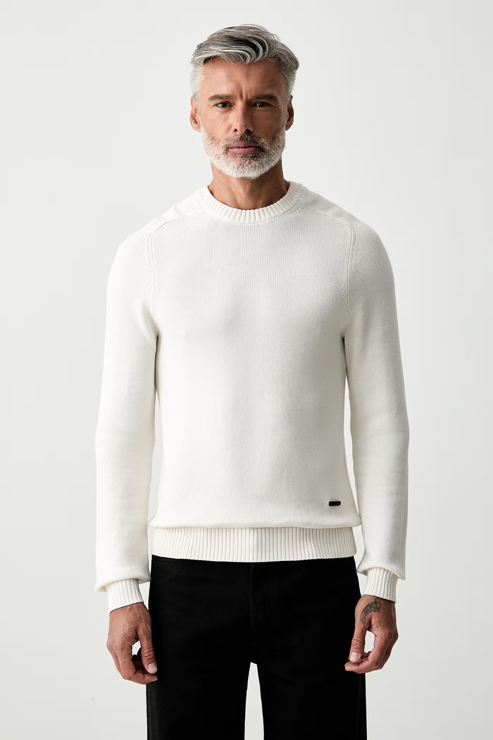 Hackett London sweter męski bawełniany beżowy HM7000213
