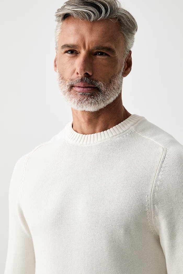 Hackett London sweter męski bawełniany beżowy HM7000213