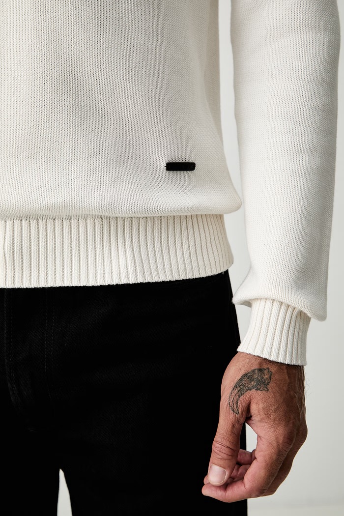 Hackett London sweter męski bawełniany HM7000213 beżowy