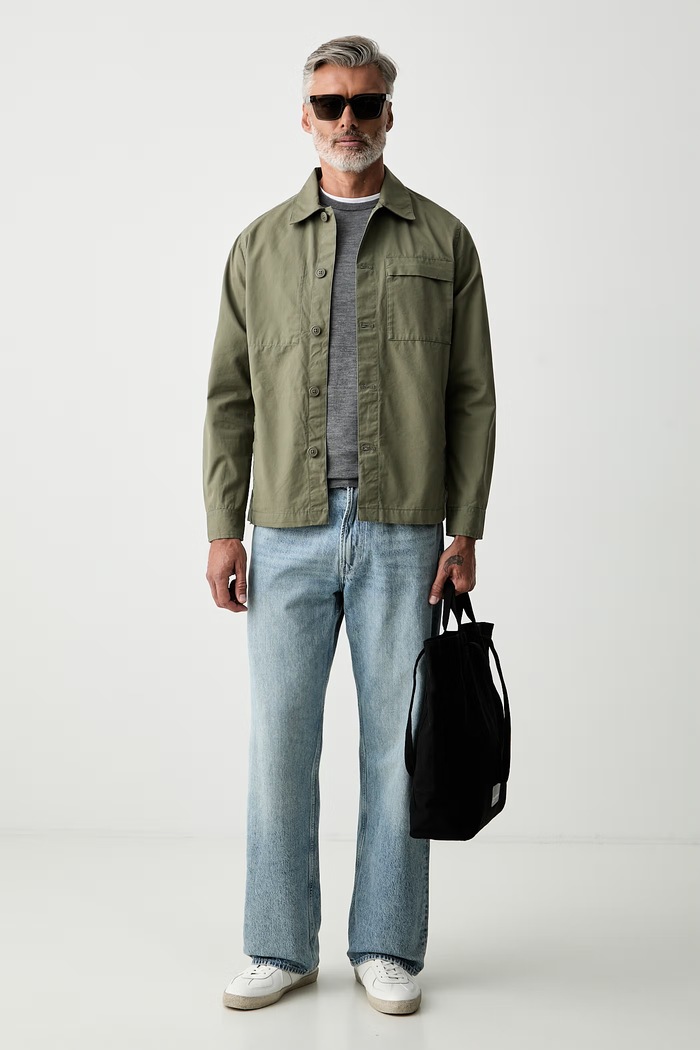 Hackett London sweter męski z wełny merino HM7000204 szary AW26