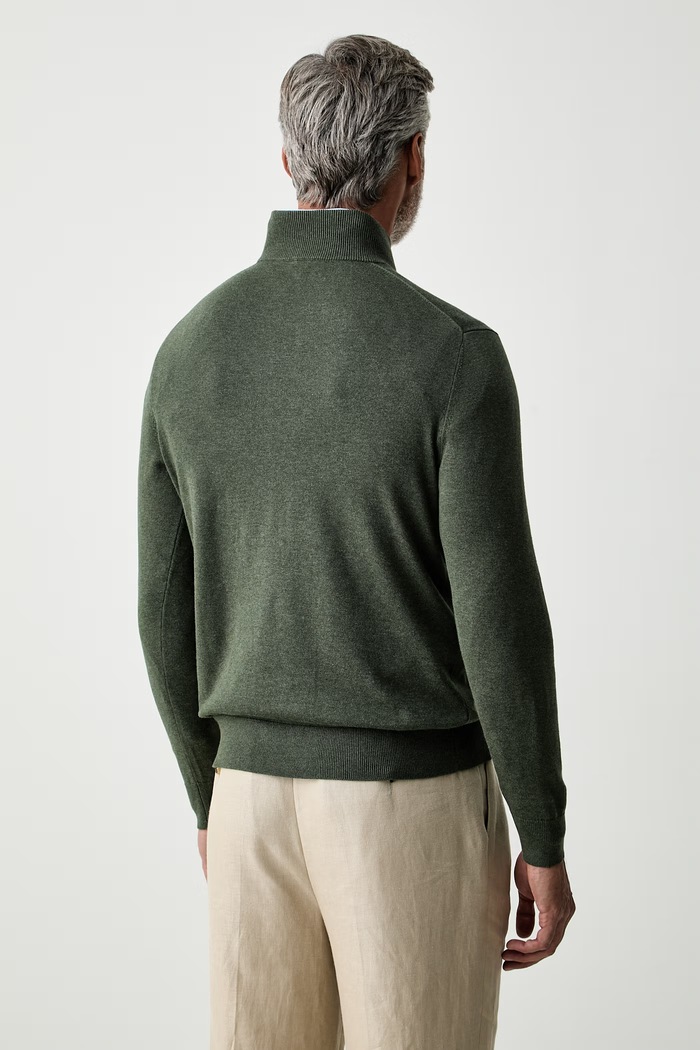 Odzież Hackett London sweter męski bawełniany HM7000117 zielony