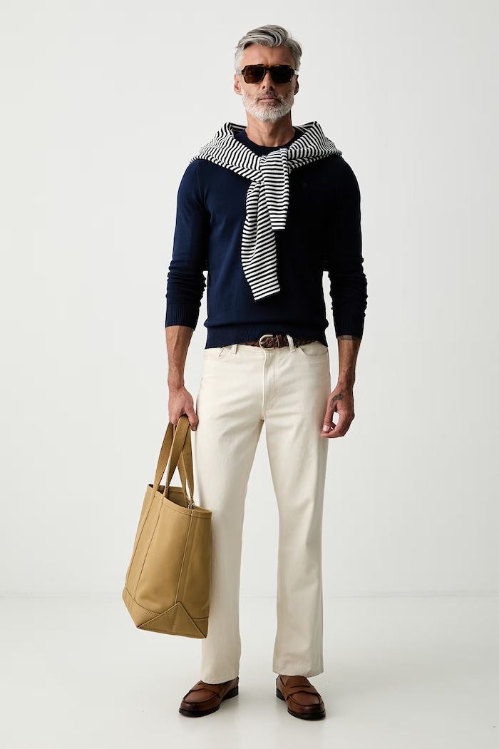 Hackett London sweter męski bawełniany HM7000116 granatowy AW26