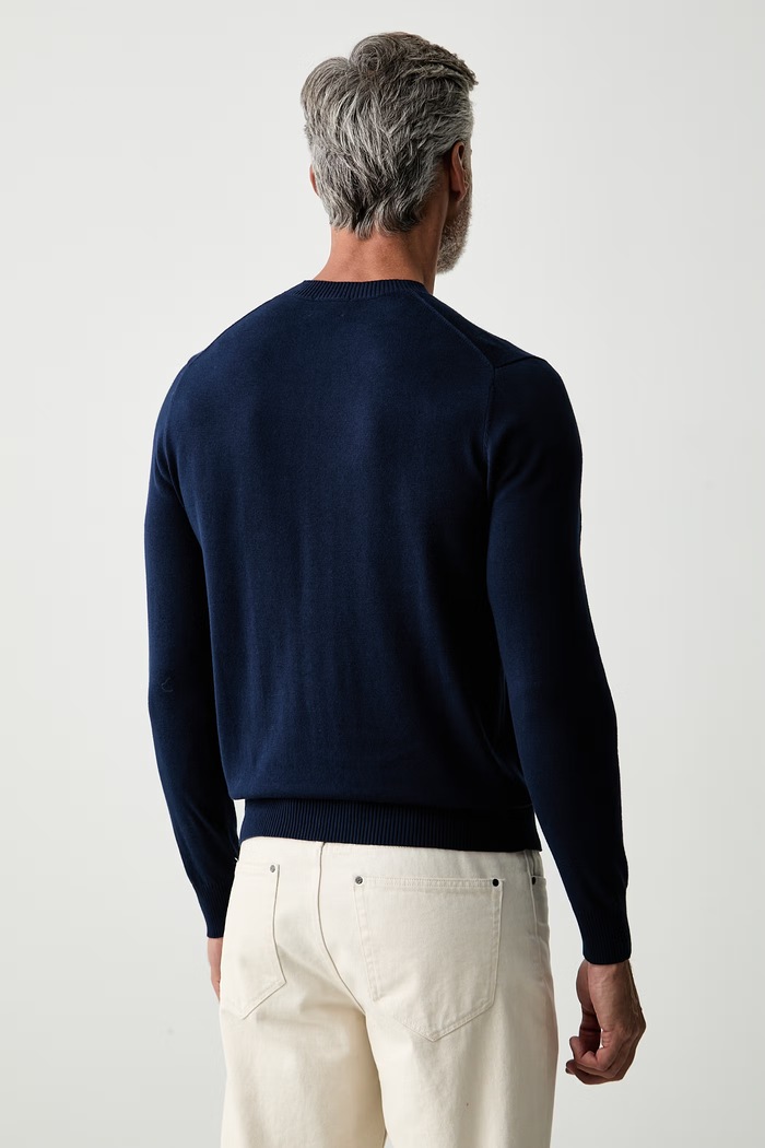 Odzież Hackett London sweter męski bawełniany HM7000116 granatowy