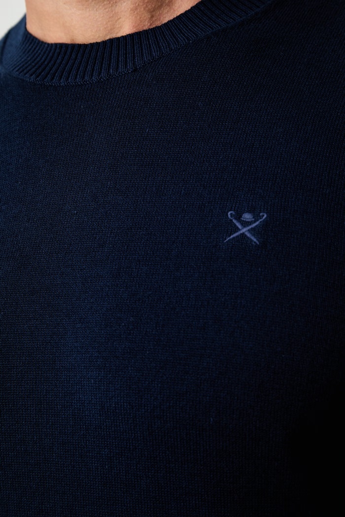 Hackett London sweter męski bawełniany HM7000116 granatowy