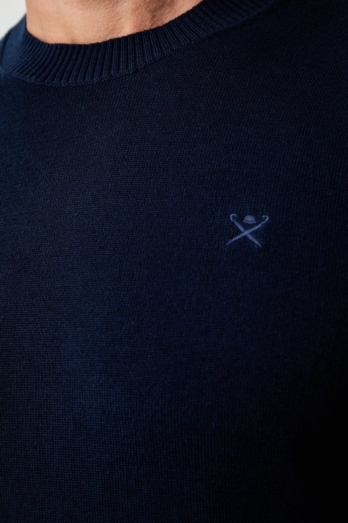 Hackett London sweter męski bawełniany HM7000116 granatowy