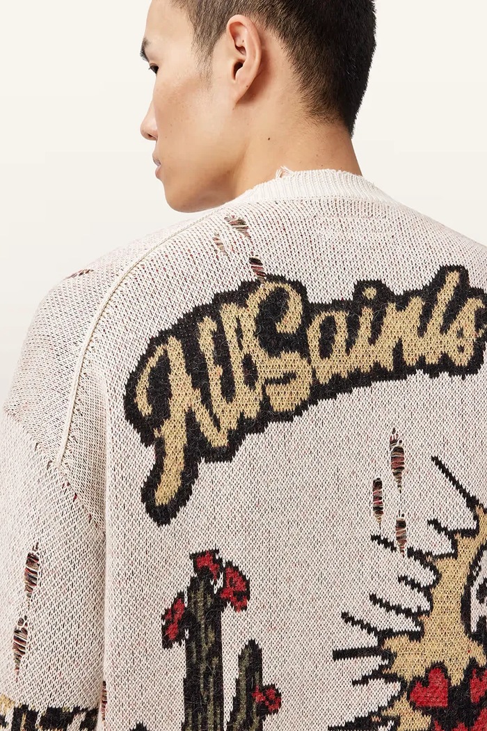 AllSaints cardigan pentru bărbați, cu amestec de lână FOXX M052KE bej