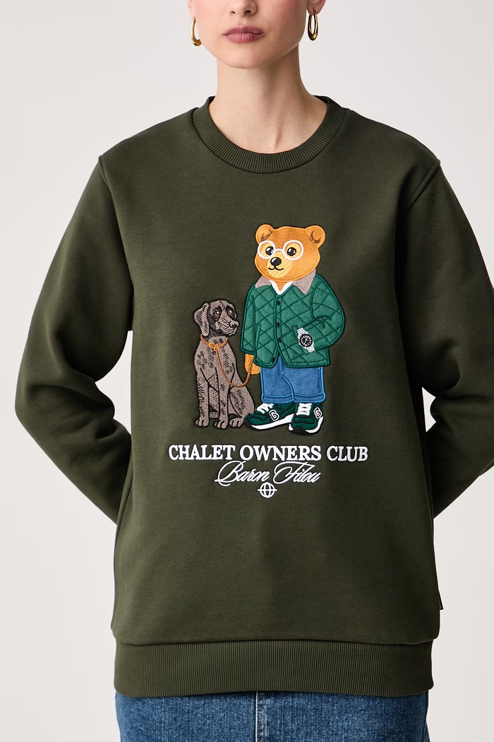 Bluza z bawełną Baron Filou 000016734 zielony