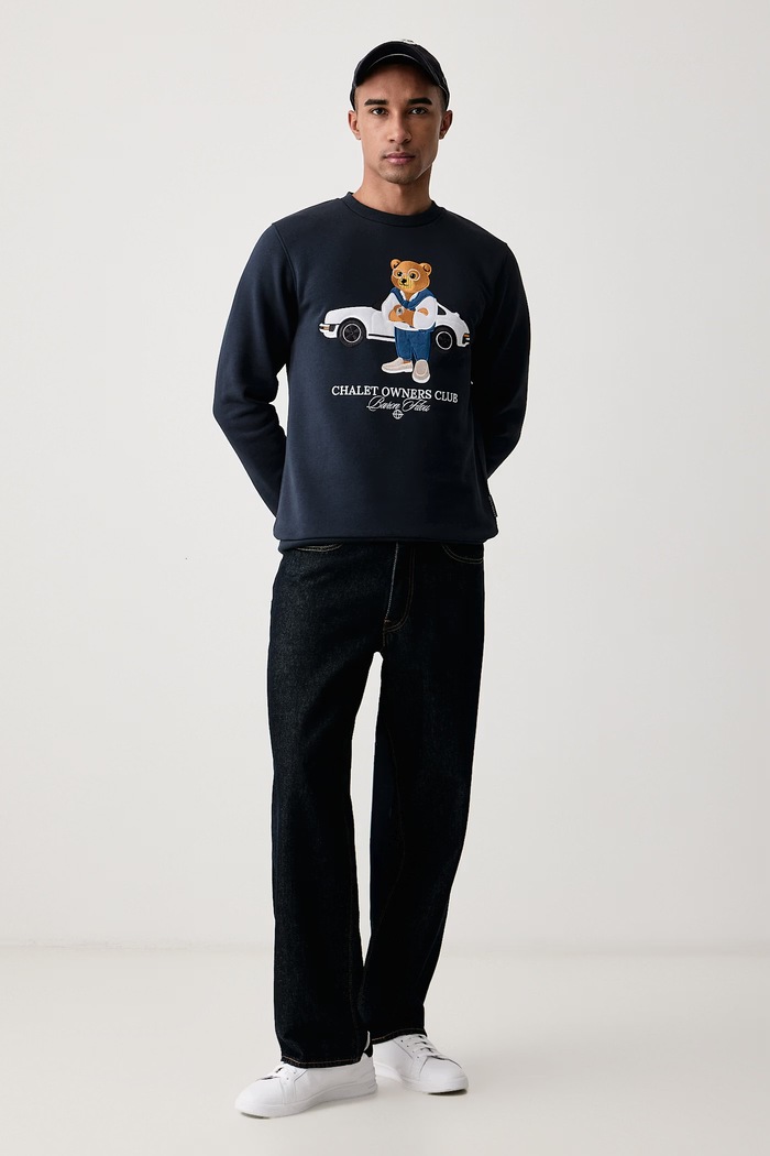 Baron Filou Bluza z bawełną 000016713 granatowy AW26
