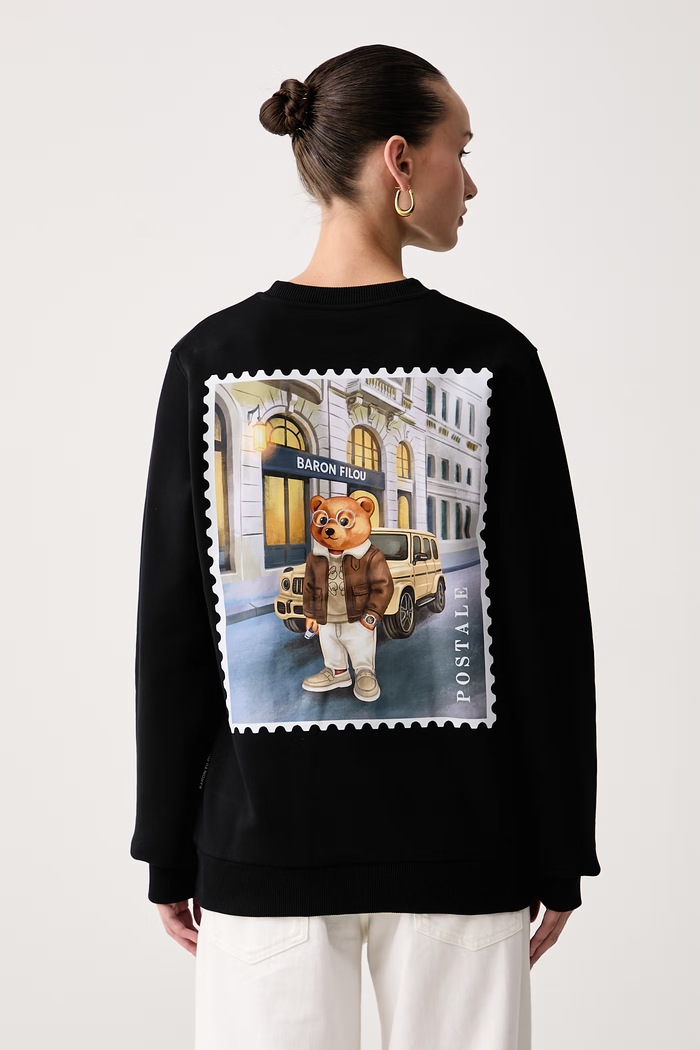 Baron Filou Bluza z bawełną czarny 000016930