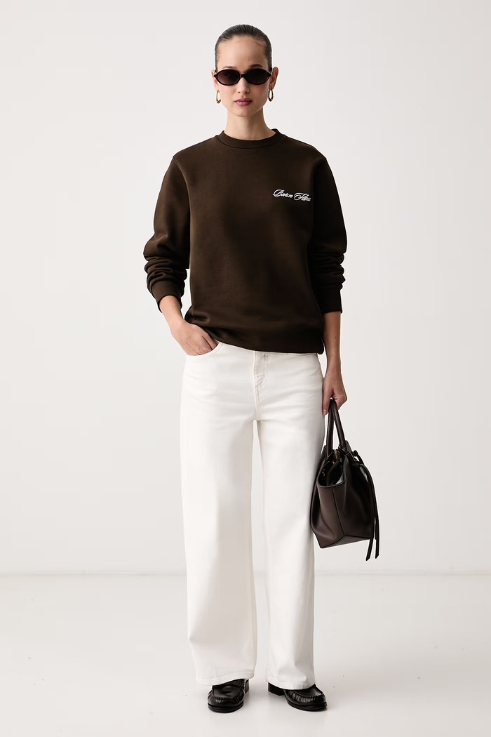 Baron Filou Bluza z bawełną 000016916 brązowy AW26