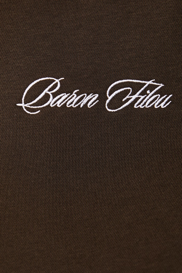 Bluza z bawełną Baron Filou brązowy 000016916