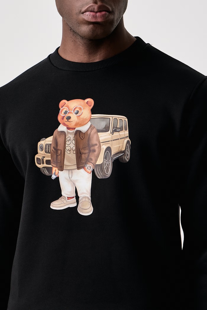 Bluza z bawełną Baron Filou 000016692 czarny