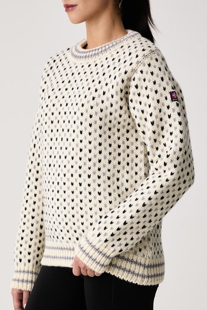 Sweter wełniany Nordsjo Two-Tone Devold PDTC.341.550.B beżowy