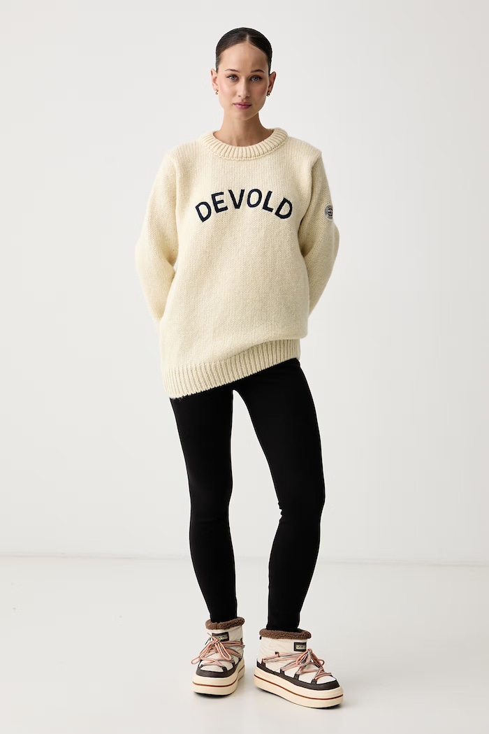 Devold Sweter wełniany Nansen Legacy PDTC.386.555.A beżowy AW26