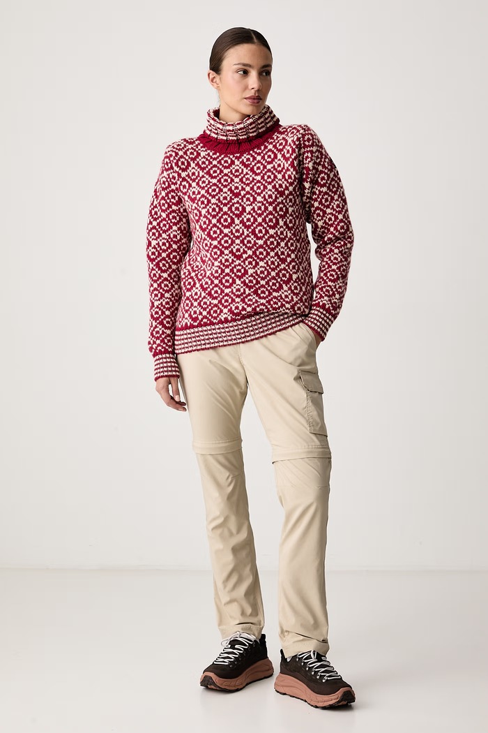 Devold Golf wełniany Svalbard Wool PDTC.396.390.A czerwony AW26