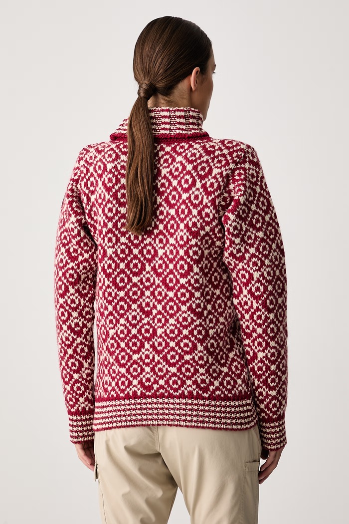 Odzież Devold Golf wełniany Svalbard Wool PDTC.396.390.A czerwony