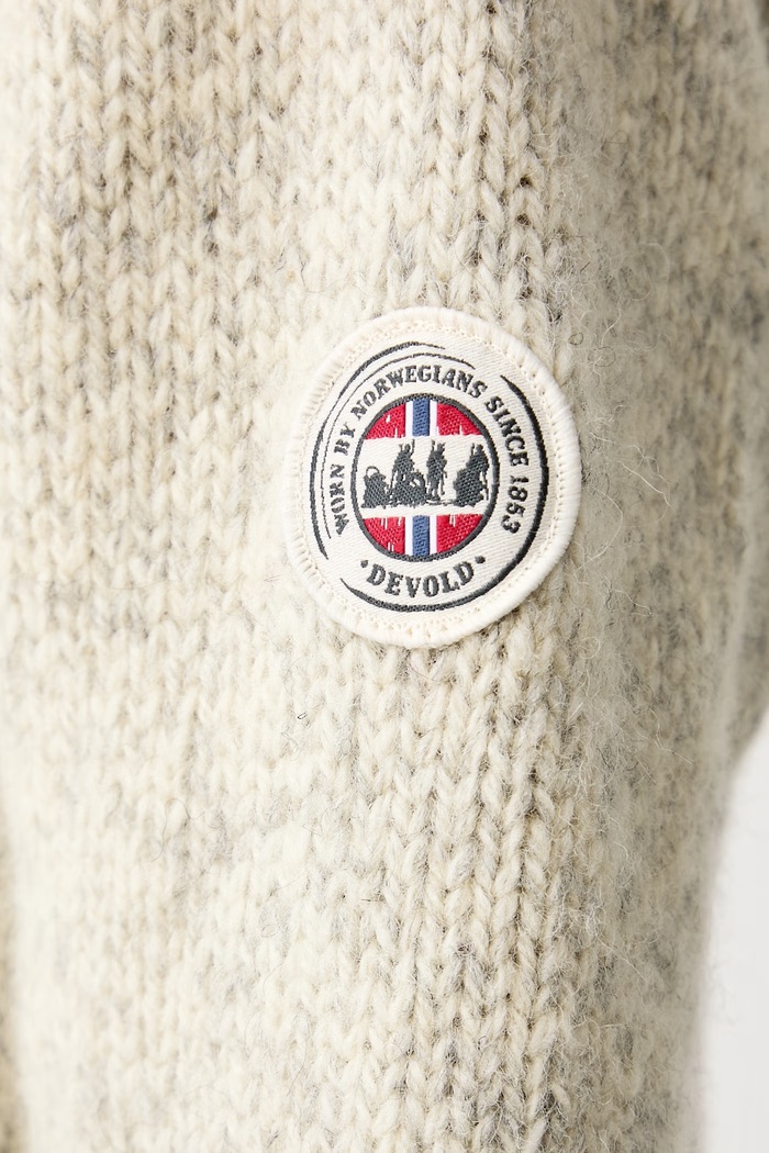 Sweter wełniany Nansen Wool Devold beżowy PDTC.386.392.S