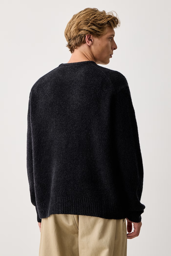 Odzież New Era Sweter z dodatkiem wełny 60897502 granatowy