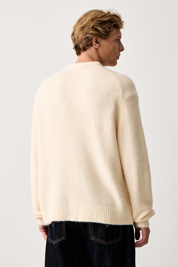 Odzież New Era Sweter z dodatkiem wełny 60897453 beżowy