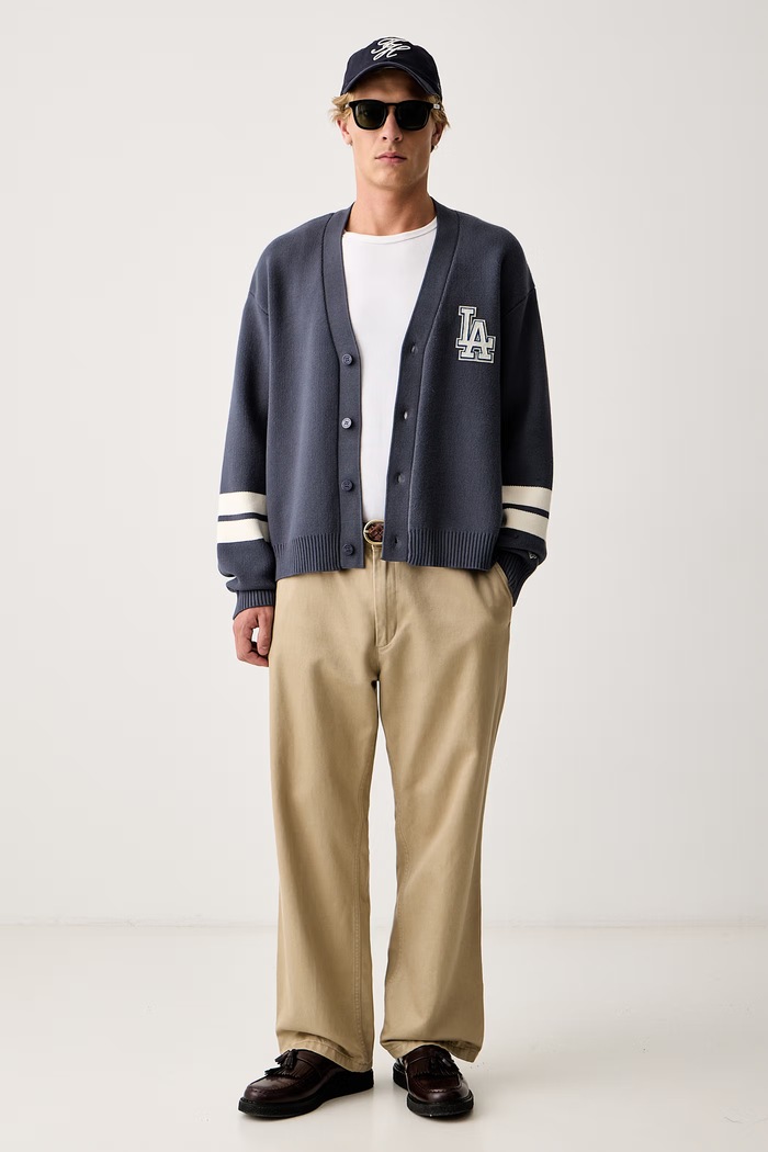 New Era Kardigan z wiskozą 60897488 niebieski AW26