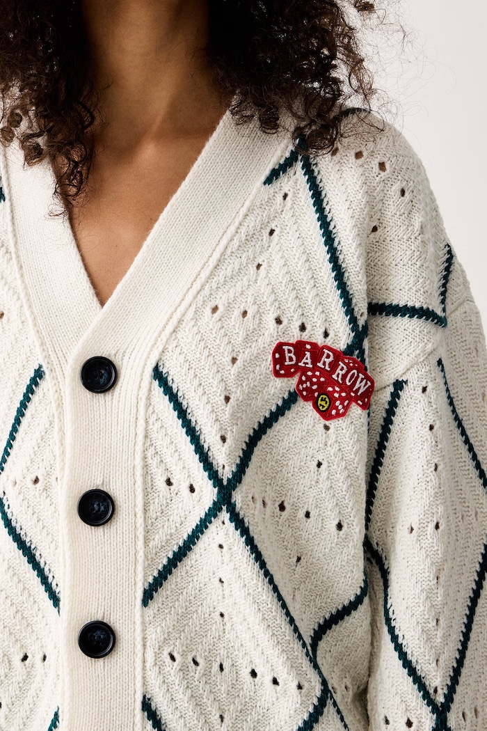 Cardigan con misto lana Barrow F6BWUACA037 beige