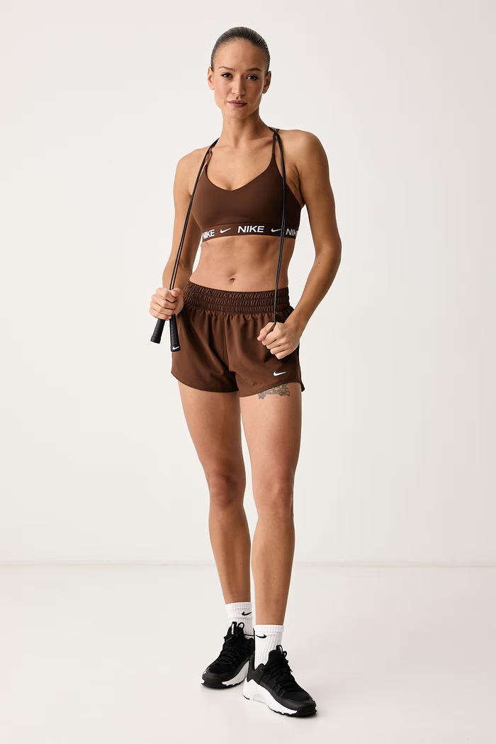 Nike Szorty sportowe damskie Nike One Dri-FIT DX6010.259 brązowy AW26