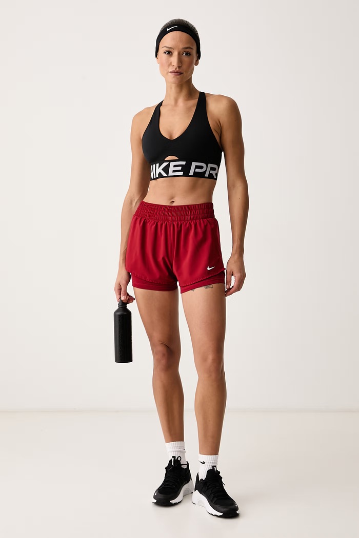 Nike Szorty sportowe damskie Nike One Dri-FIT 2in1 DX6012.608 czerwony AW26