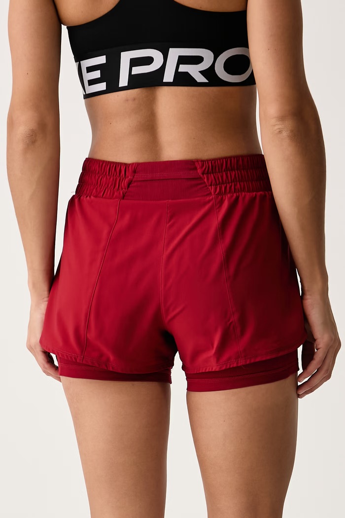 Odzież Nike Szorty sportowe damskie Nike One Dri-FIT 2in1 DX6012.608 czerwony