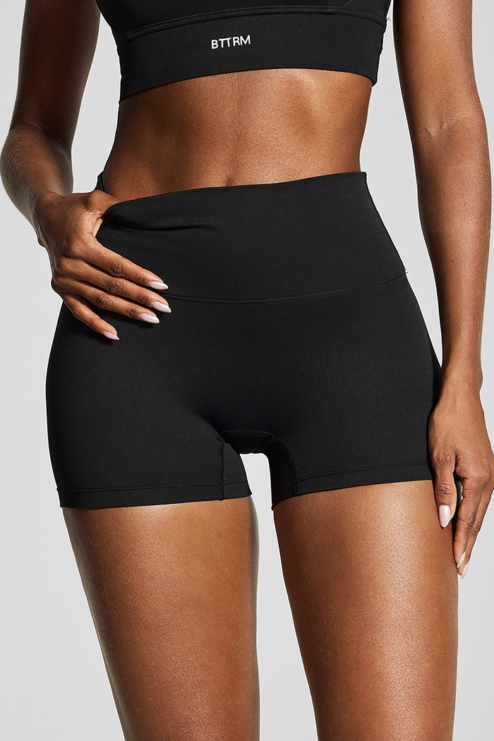Szorty do jogi damskie High-Waisted Micro BetterMe SHR00005 czarny