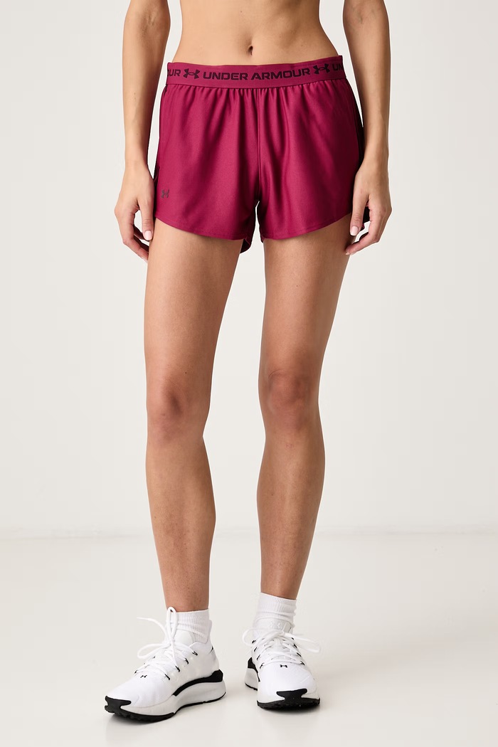 Under Armour Szorty sportowe damskie Tech Play bordowy 1389882.622