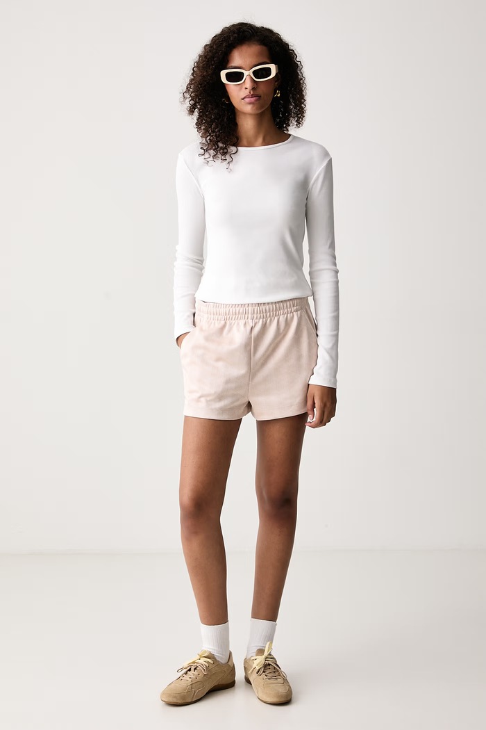 Lacoste Szorty dresowe damskie GF9193 różowy AW26