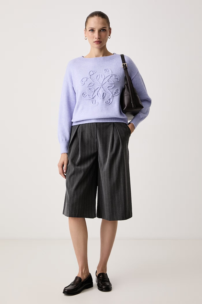 Morgan Bermudy damskie SHOUK.F szary AW26