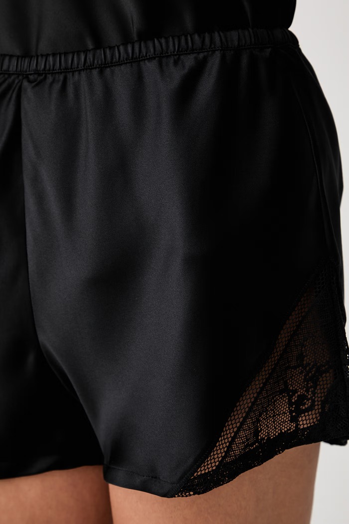 Calvin Klein Underwear домашен къс панталон дамски черен LV00QS7671
