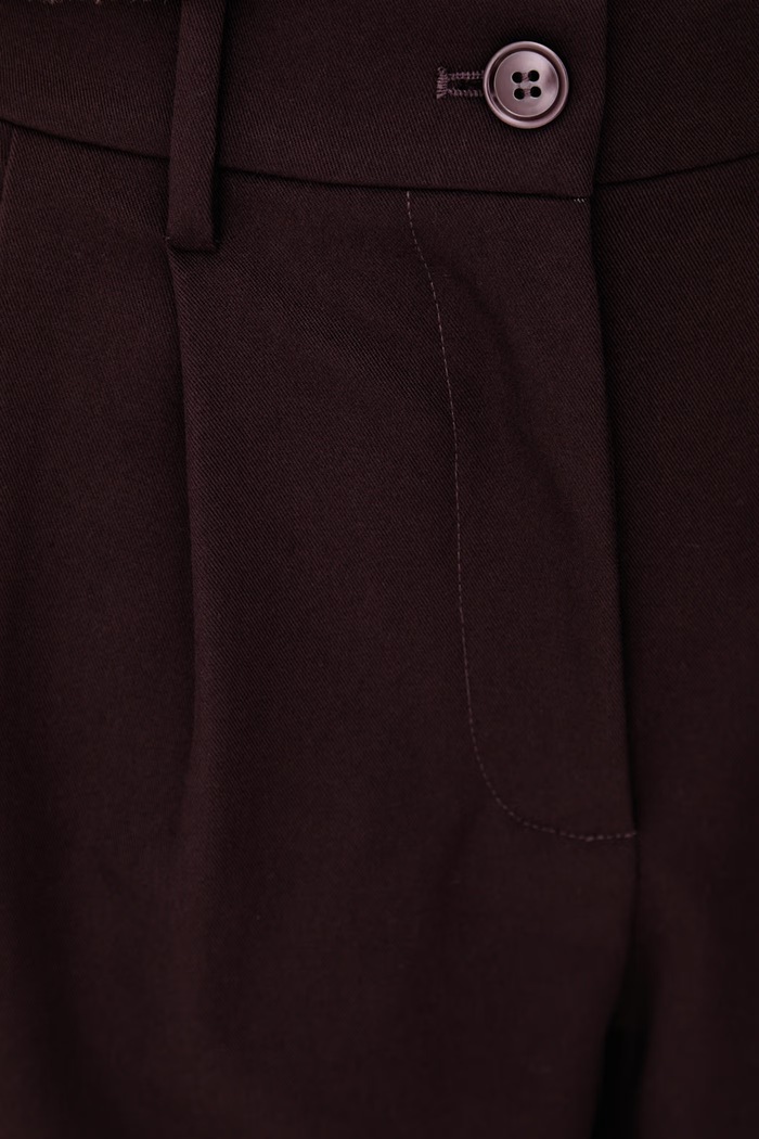 Къс панталон дамски с добавен лиосел United Colors of Benetton 4NKCD902X кафяв