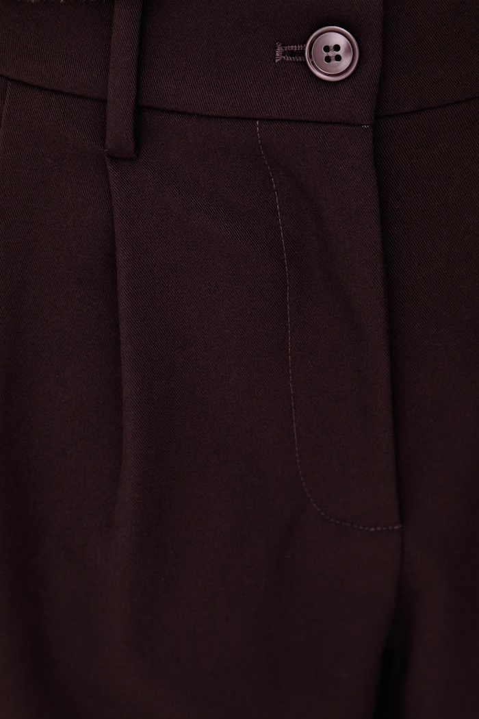 Къс панталон дамски с добавен лиосел United Colors of Benetton 4NKCD902X кафяв