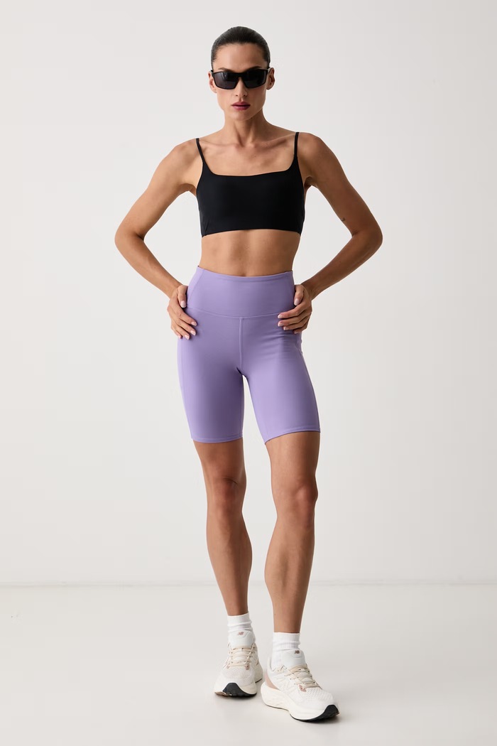 Skechers szorty sportowe damskie GOFLEX W2SH40 fioletowy AW26