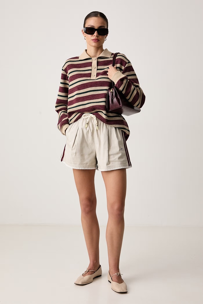 adidas Originals Pantaloncini da donna in cotone Resort KX0748 beige AW26