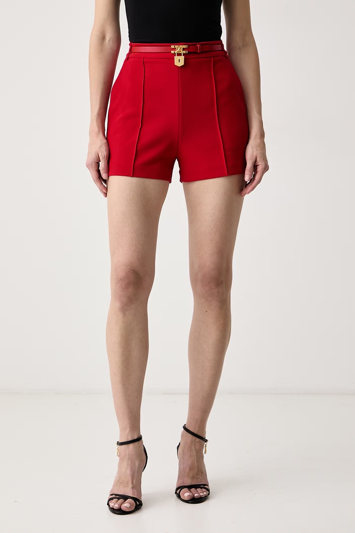 Elisabetta Franchi Szorty damskie czerwony SH00666E2