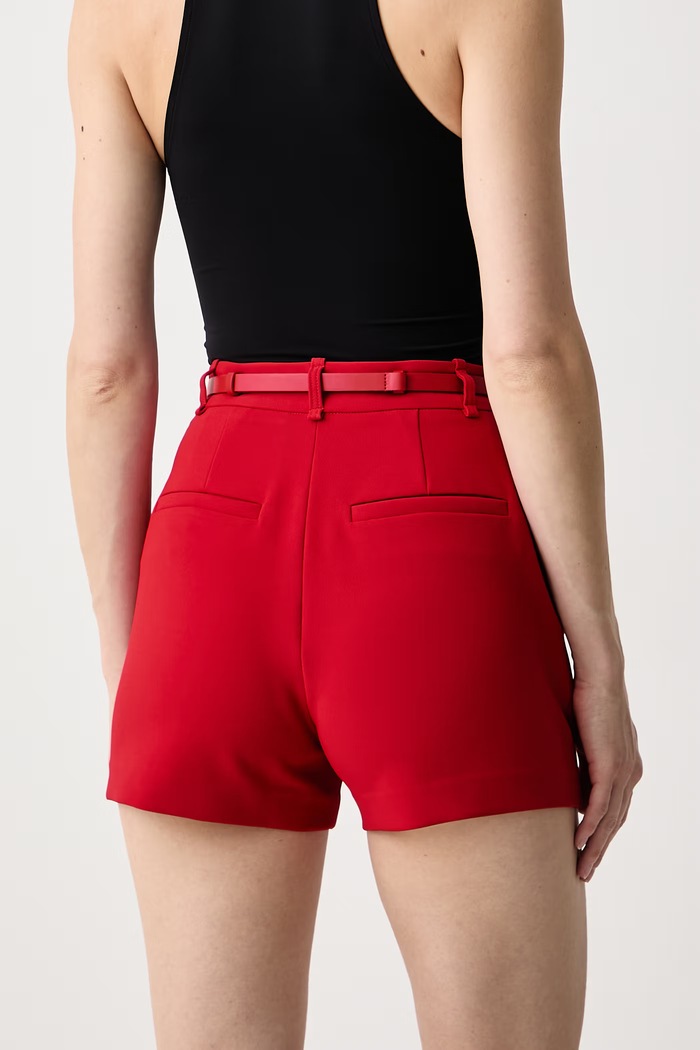Odzież Elisabetta Franchi Szorty damskie SH00666E2 czerwony