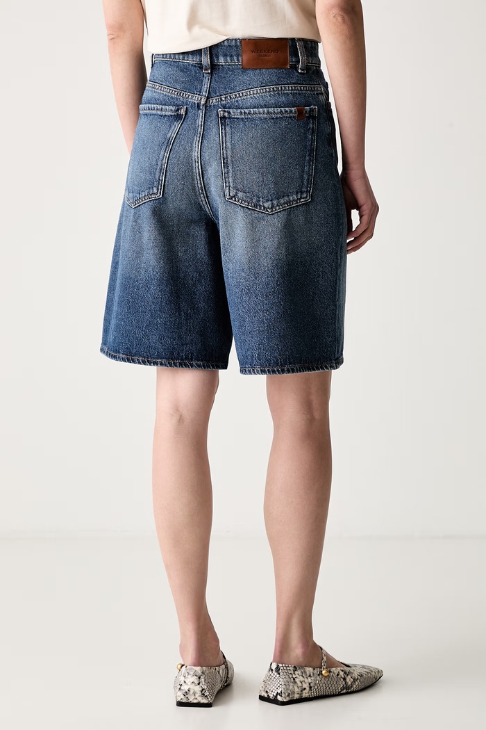 Odzież Weekend Max Mara szorty damskie jeansowe WKDDONNOLA 2625146021600 niebieski