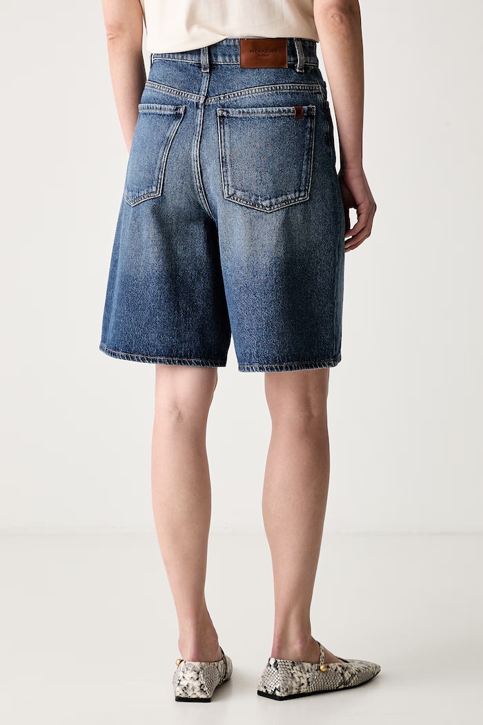 Odzież Weekend Max Mara szorty damskie jeansowe WKDDONNOLA 2625146021600 niebieski